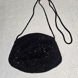 Evening Mini Beaded Black Bag